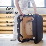 Luxton Home 3-Section Premium Memory Foam Massage Table with Rolling Carrying Travel Case - Easy Set Up - Foldable & Portable - Adjustable Height, Head Cradle, Hanging Arm Rest, & Side Storage Pocket - Image 5